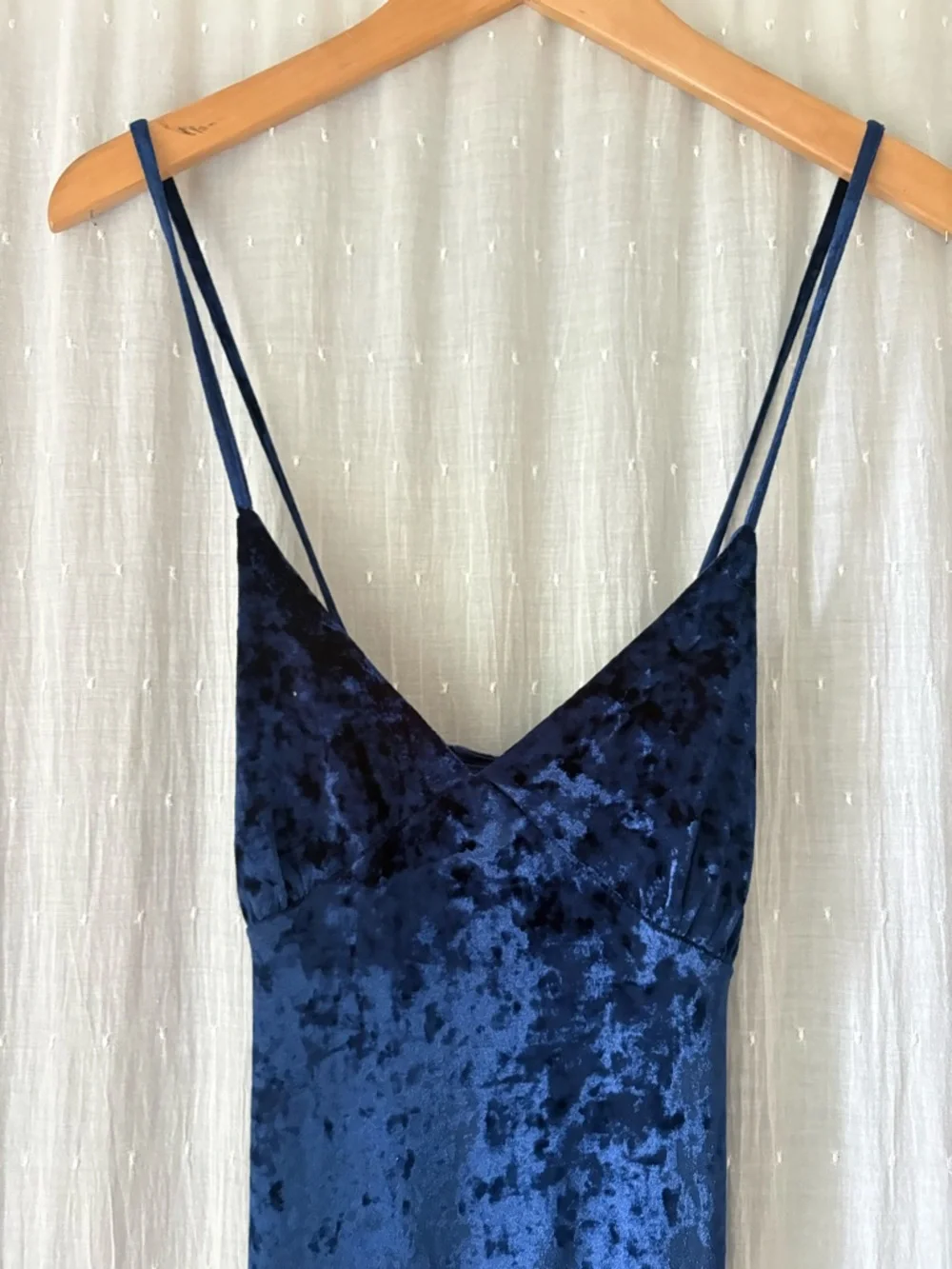 Lulu's Navy Blue Velvet Dress - Picture 2 of 7